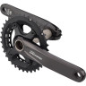 Система SHIMANO DEORE, M6000-2, 175 мм, интегрированный вал, 10 скоростей, 36/26T без каретки, черный