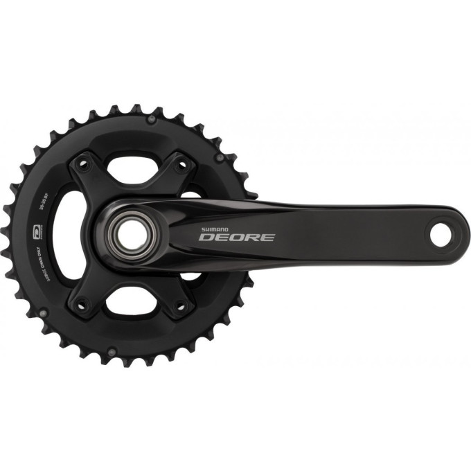 Система SHIMANO DEORE, M6000-2, 175 мм, интегрированный вал, 10 скоростей, 36/26T без каретки, черный