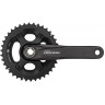 Система SHIMANO DEORE, M6000-2, 175 мм, интегрированный вал, 10 скоростей, 38/28T без каретки, черный