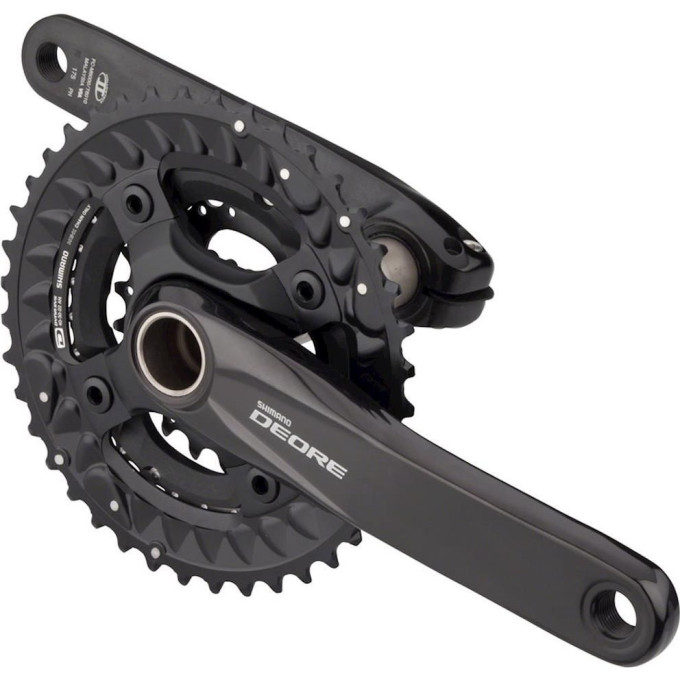 Система SHIMANO DEORE, M6000-3, 175 мм, интегрированный вал, 10 скоростей, 40/30/22T без каретки, черный