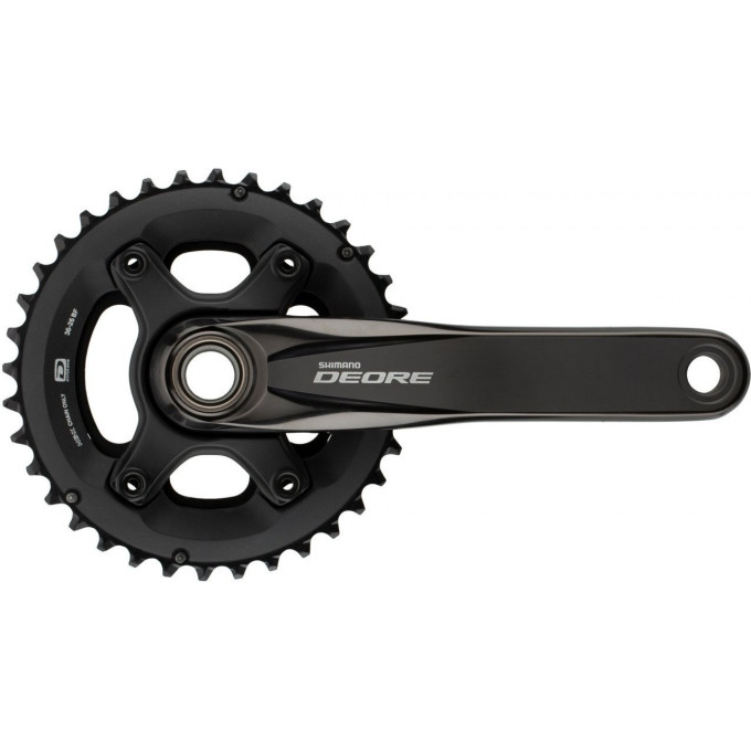 Система SHIMANO DEORE, M6000-B2, 175 мм, интегрированный вал, 10 скоростей, 36/26T без каретки CL+3 мм, черный
