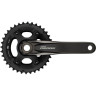 Система SHIMANO DEORE, M6000-B2, 175 мм, интегрированный вал, 10 скоростей, 36/26T без каретки CL+3 мм, черный