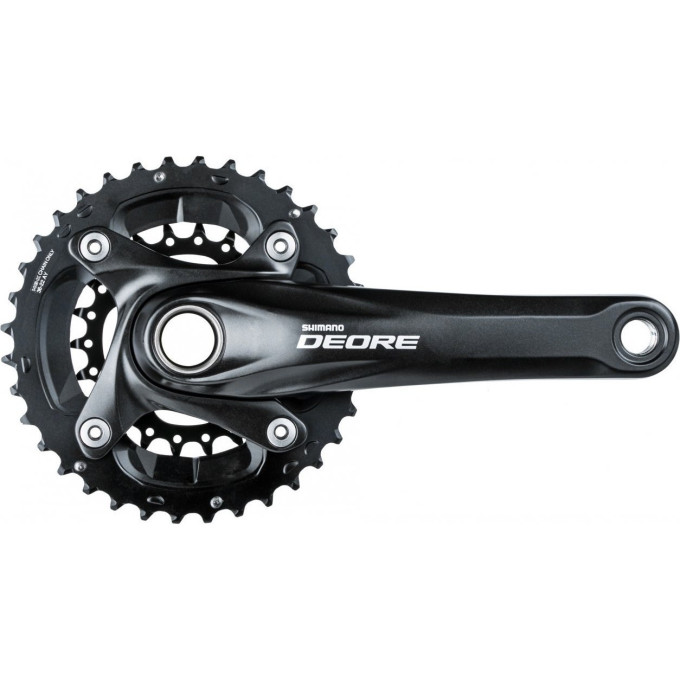 Система SHIMANO DEORE, M617, 170 мм, интегрированный вал, 38/24T без каретки, черный