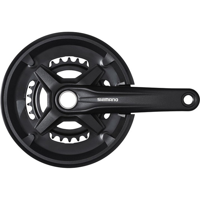 Система SHIMANO MT210, 175мм, для 2x9 скоростей, интегрированный вал, 46/30, с защитой, черный