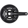 Система SHIMANO MT210, 175мм, для 2x9 скоростей, интегрированный вал, 46/30, с защитой, черный