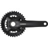 Система SHIMANO MT210-2, 175 мм, 36/22T, интегрированный вал, черный, для 9 скоростей