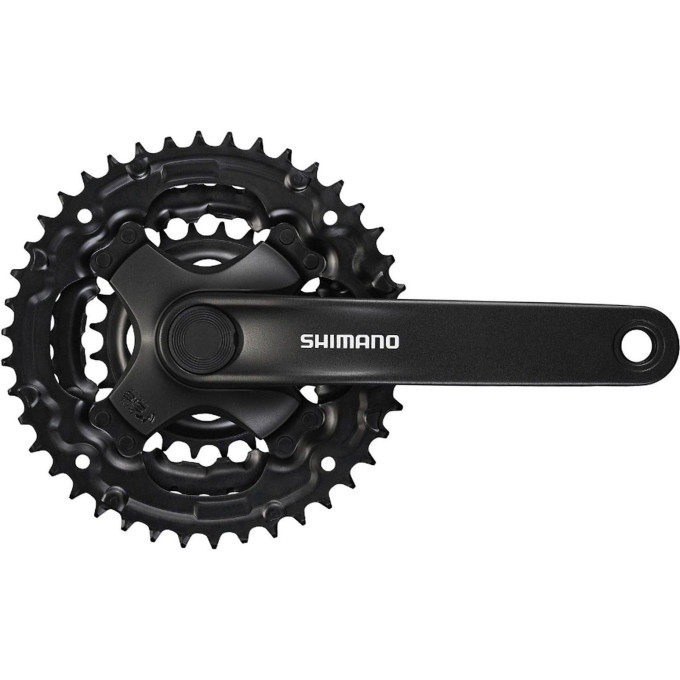 Система SHIMANO TOURNEY TY301, 175 мм, квадрат, 42/34/24, без защиты, черный, без упаковки