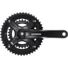 Система SHIMANO TY501, 170 мм, для 2X7/8 скоростей, квадрат, 46/30 без защиты от цепи, черный