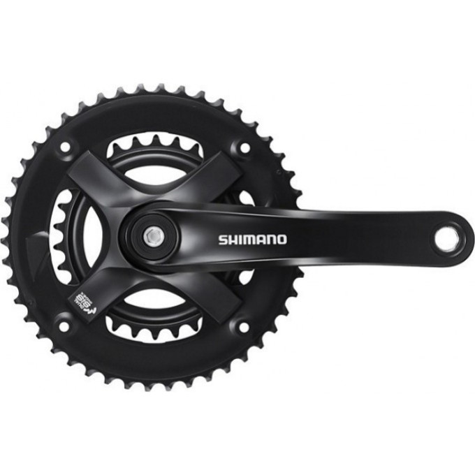 Система SHIMANO TY501, 175мм, квадрат, 42/34/24, с защитой, с болтами, черный, без упаковки