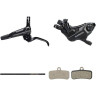 Тормоз дисковый SHIMANO DEORE, j-kit, BL(левый M6100)/BR(передний M6120, 4 поршня), полимерная колодка, 1000мм