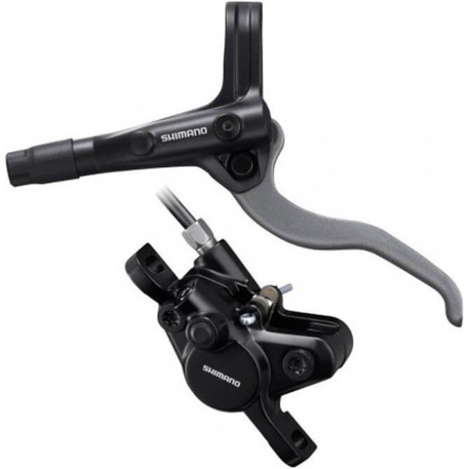Тормоз дисковый SHIMANO MT400, BL(левый)/BR(передний), полимерные колодки, 1000мм, серебристый