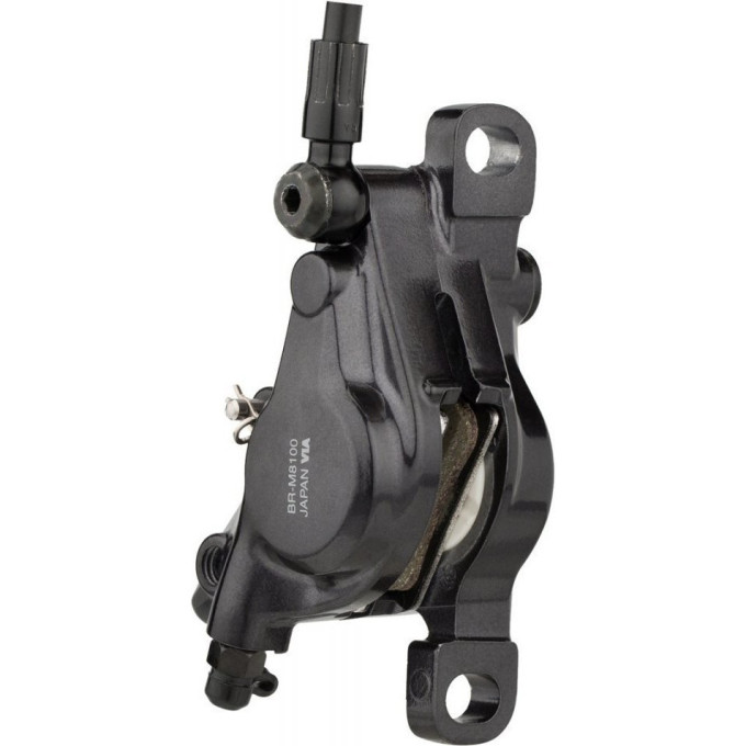 Тормоз дисковый SHIMANO XT, M8120, BL(левый)/BR(передний), J-KIT, полимерные колодки с кулером, 1000мм