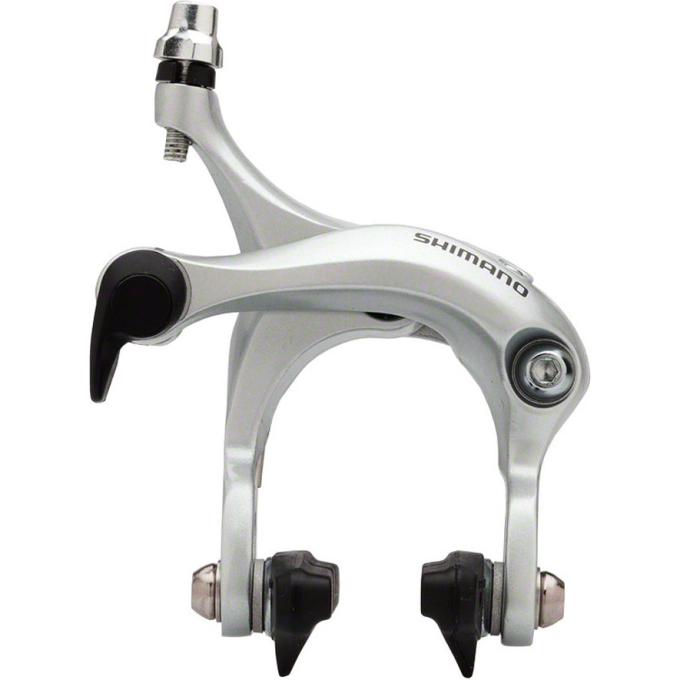 Тормоз клещевой SHIMANO R451, задний, гайка: 10.5мм, пролет 57мм, колодки R50T2, EBRR451AR73S