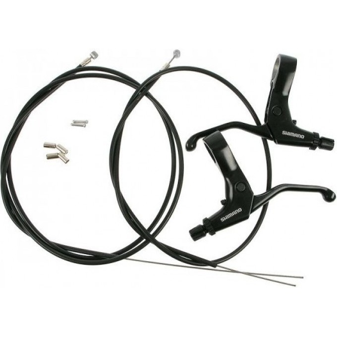Тормозная ручка SHIMANO BL-R550 черная, правая/левая, тросик+оплетка (комплект)