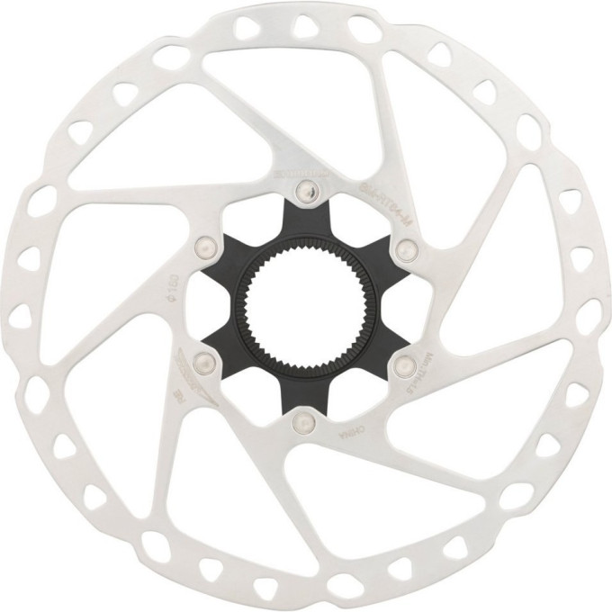 Тормозной диск SHIMANO RT64, 160мм, C.LOCK, с стопорным кольцом внешние шлицы