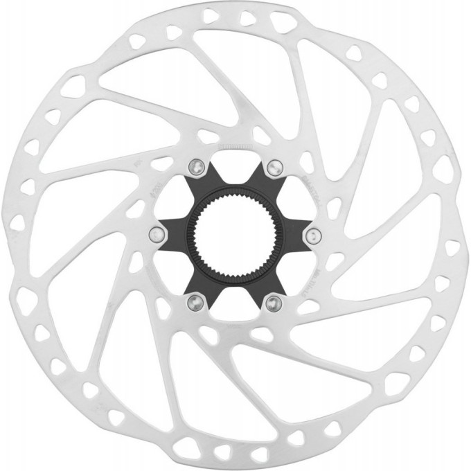 Тормозной диск SHIMANO RT64, 203мм, C.LOCK, с стопорным кольцом, внешние шлицы