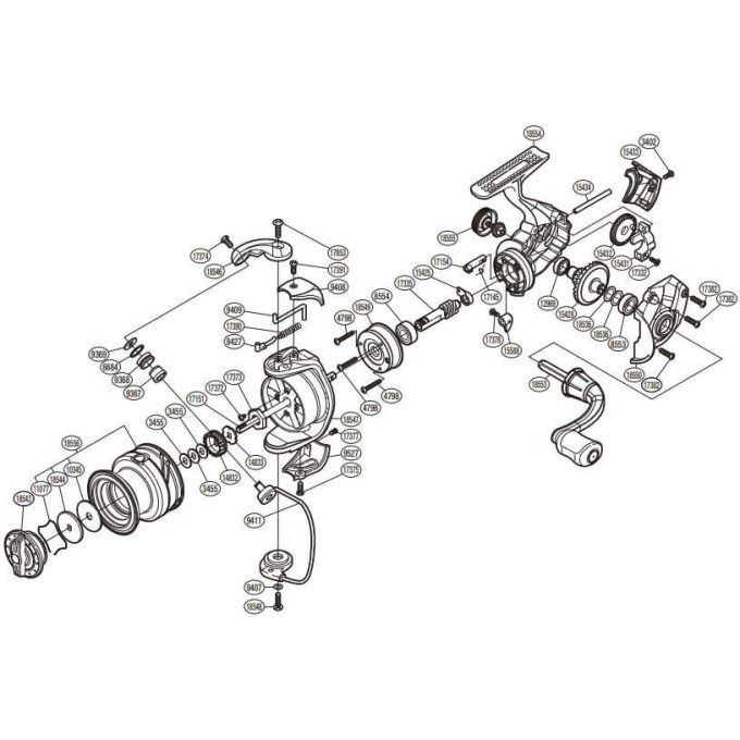 Запчасть для катушки SHIMANO BODY ASSEMBLY корпус