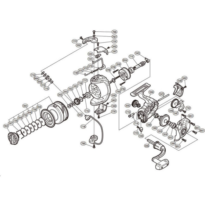 Запчасть для катушки SHIMANO BODY ASSEMBLY корпус