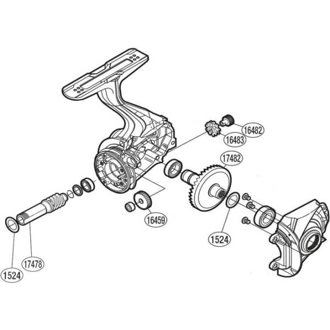 Запчасть для катушки SHIMANO GEAR SET набор шестеренок главной пары