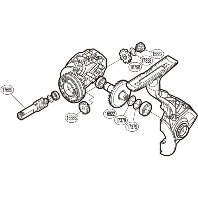 Запчасть для катушки SHIMANO GEAR SET набор шестеренок главной пары