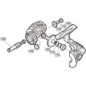 Запчасть для катушки SHIMANO GEAR SET набор шестеренок главной пары