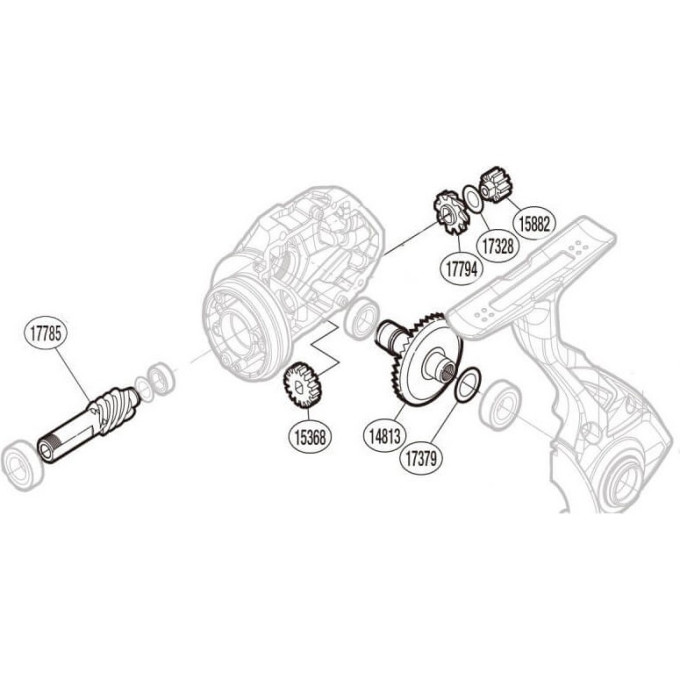 Запчасть для катушки SHIMANO GEAR SET набор шестеренок главной пары