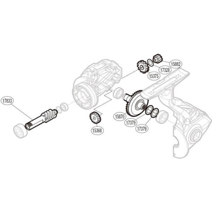 Запчасть для катушки SHIMANO GEAR SET набор шестеренок главной пары