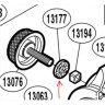 Запчасть для катушки SHIMANO HANDLE SCREW CAP SPACER регулировочные шайбы кноба
