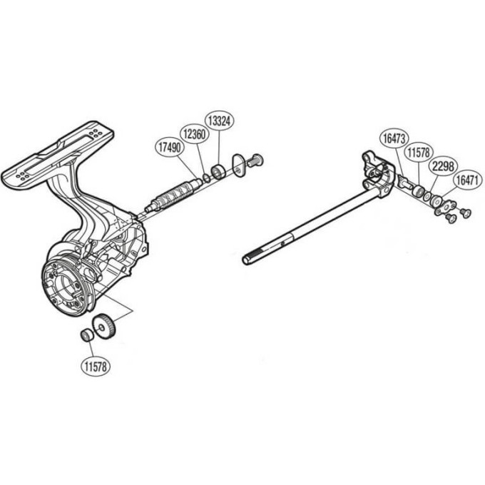 Запчасть для катушки SHIMANO OSCILLATION SET набор для бесконечного винта