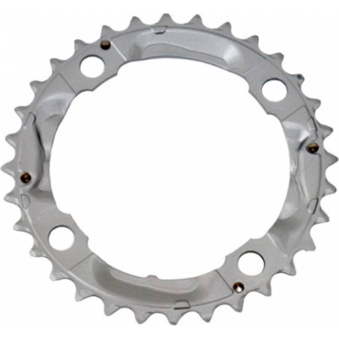 Звезда передняя SHIMANO FC-M430-8 32T серебристая, с защитой