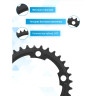 Звезда SHIMANO 105 34T-MA, передняя, для FC-5800, для 50-34Т, черный